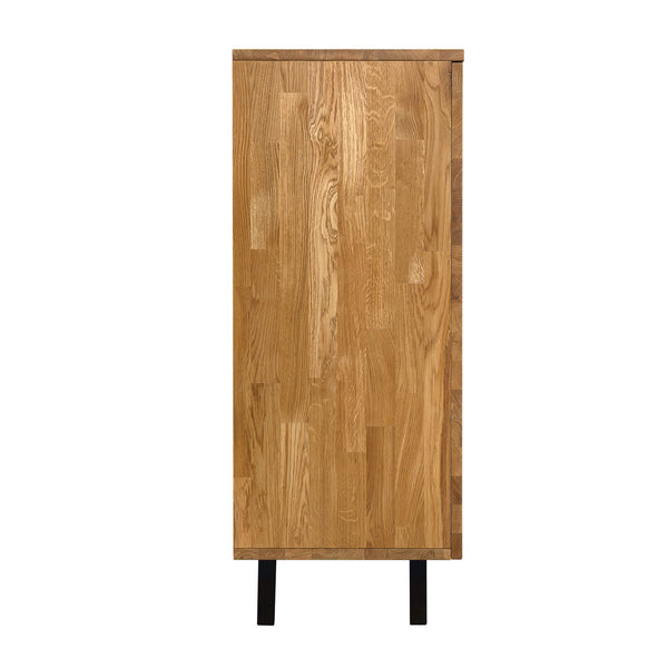 Cassettiera in rovere massiccio NordicStory Moritz 2, 150 x 40 x 101,9 cm.