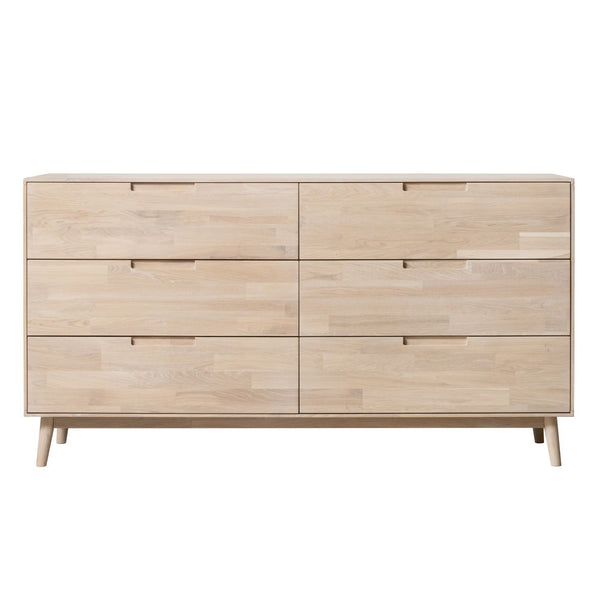 NordicStory Madia Cassettiera in rovere massiccio Escandi 4 160 x 45 x 84,5 cm.