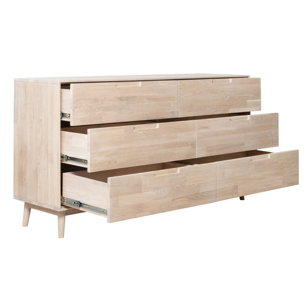 NordicStory Madia Cassettiera in rovere massiccio Escandi 4 160 x 45 x 84,5 cm.