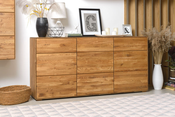 NordicStory Sideboard Dresser Cassettiera in rovere massiccio
