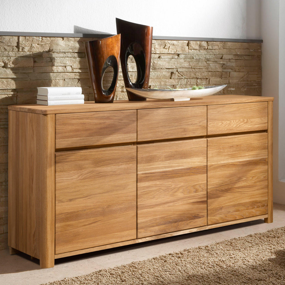 NordicStory Elsa Mobili in legno massiccio Quercia naturale Scandinavo Credenza nordica Cassettiera nordica 