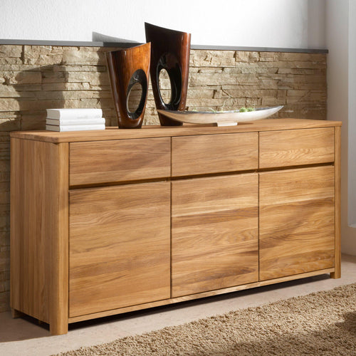 NordicStory Elsa Mobili in legno massiccio Quercia naturale Scandinavo Credenza nordica Cassettiera nordica 