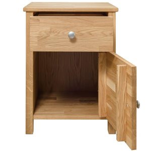 NordicStory Tavolino in legno massiccio di rovere Comodino in rovere naturale 