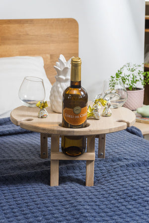 Mini tavolo da vino pieghevole in rovere massiccio | NordicStory