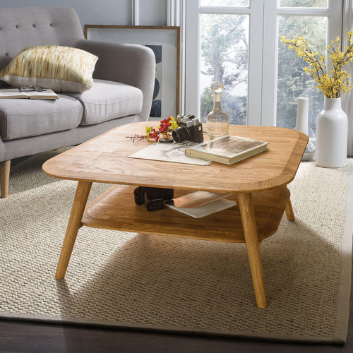 NordicStory Escandi Tavolino 4 in legno massiccio di quercia naturale Soggiorno scandinavo