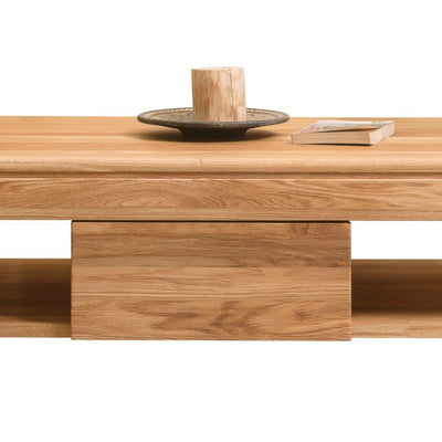 NordicStory Tavolino in legno massiccio di quercia con 1 cassetto Scandinavo 