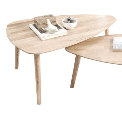 Tavolino NordicStory in legno massiccio di rovere, rovere massiccio