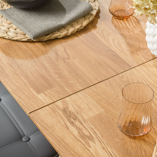 NordicStory Tavolo da pranzo allungabile in legno massiccio di quercia