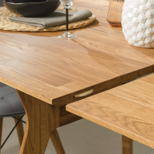 NordicStory Tavolo da pranzo allungabile in legno massiccio di quercia