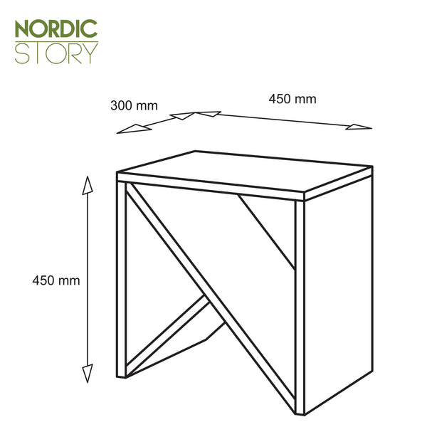Comodino in legno massiccio di quercia NordicStory Denmark