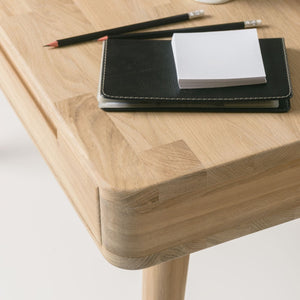 NordicStory Scrivania Escandi 110 x 43 x 75 cm. legno massiccio rovere scandinavo 