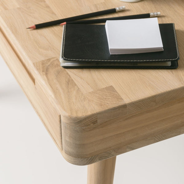 NordicStory Scrivania Escandi 110 x 43 x 75 cm. legno massiccio rovere scandinavo 