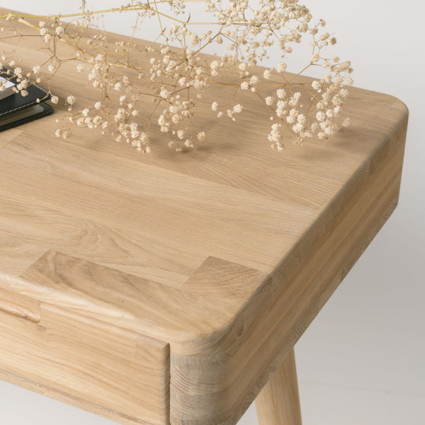 NordicStory Scrivania Escandi 110 x 43 x 75 cm. legno massiccio rovere scandinavo 
