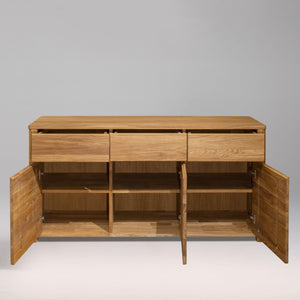 NordicStory Nordic Oak Cassettiera in legno massiccio Armadio Credenza