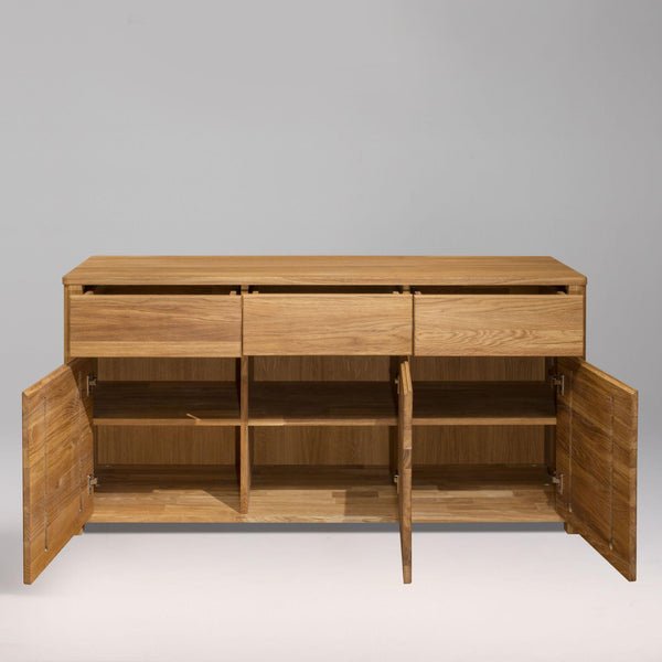 NordicStory Nordic Oak Cassettiera in legno massiccio Armadio Credenza