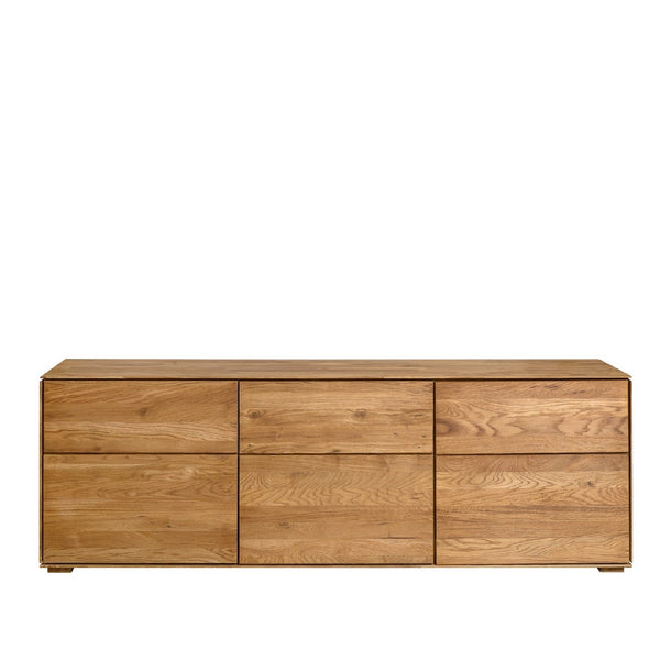 NordicStory Porta TV in rovere massiccio Credenza da soggiorno nordica