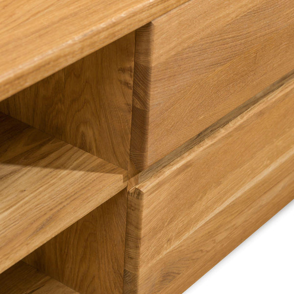 Porta TV NordicStory Elsa 160 x 44 x 47 cm. Legno massiccio di quercia