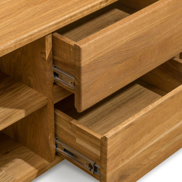 Porta TV NordicStory Elsa 160 x 44 x 47 cm. Legno massiccio di quercia