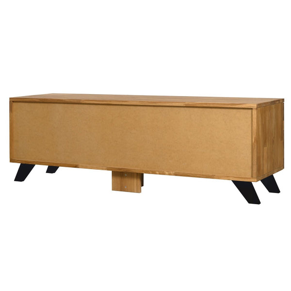 Porta TV in rovere massiccio Moritz, 150 x 45 x 51,3 cm, NordicStory
