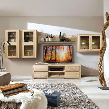 Porta TV NordicStory in legno massiccio di quercia per il soggiorno Nordic Scandinavian 