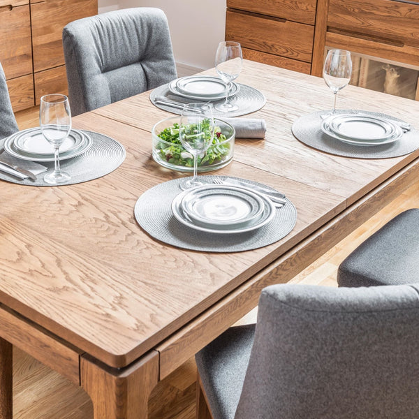 NordicStory Tavolo da pranzo allungabile in legno massiccio di quercia
