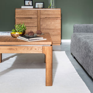 Tavolino quadrato NordicStory in legno massiccio di quercia design nordico moderno e rustico