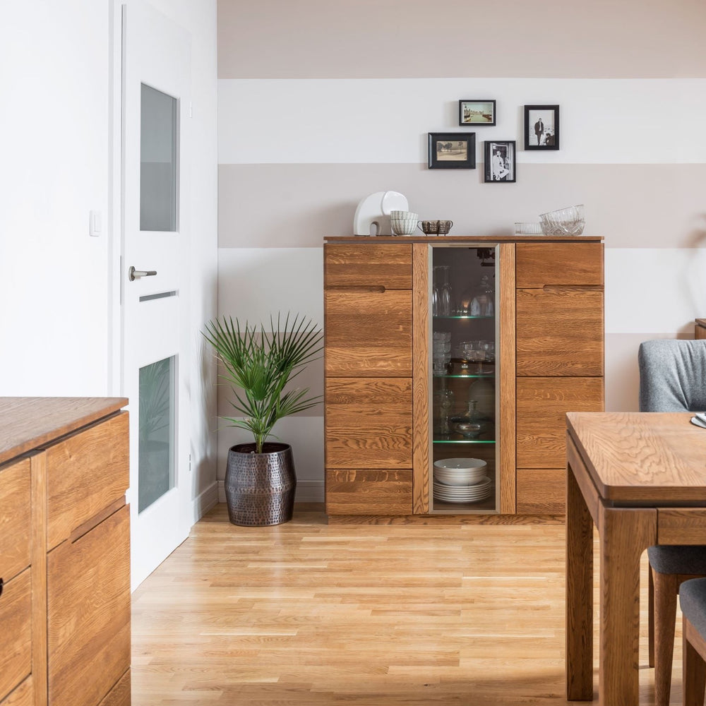 NordicStory Vetrina in rovere massiccio 