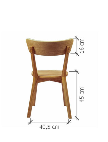 NordicStory Confezione di 4 sedie da pranzo DIANA, struttura in rovere massiccio