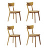 NordicStory Confezione di 4 sedie da pranzo in rovere massiccio 