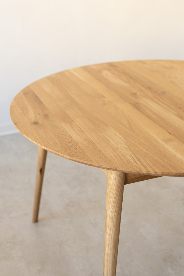 NordicStory Tavolo da pranzo allungabile in rovere massiccio Escandi 4 120-155 x 120 x 75 cm.