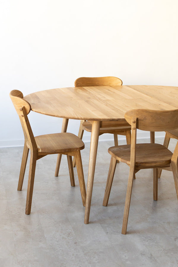 NordicStory Tavolo da pranzo allungabile in rovere massiccio Escandi 4 120-155 x 120 x 75 cm.