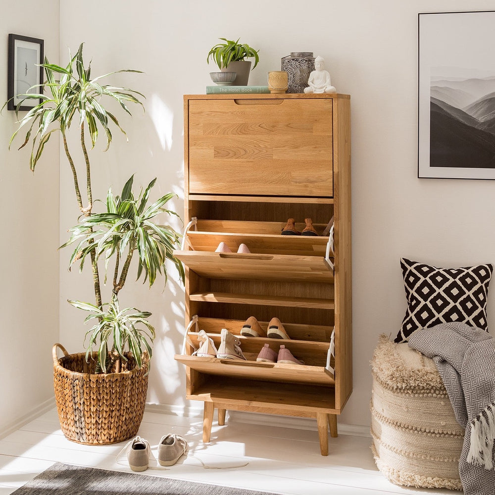 NordicStory Scarpiera in rovere massiccio Scarpiera nordica scandinava 