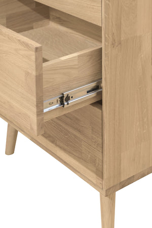 Cassettiera alta in rovere massiccio Escandi 6 NordicStory RobleStore