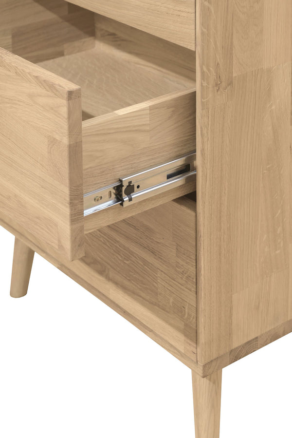 Cassettiera alta in rovere massiccio Escandi 6 NordicStory RobleStore