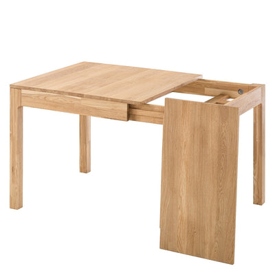 Tavolo da pranzo allungabile in legno di rovere massiccio