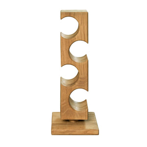 Portabottiglie in rovere NordicStory Alma, supporto per 4 bottiglie