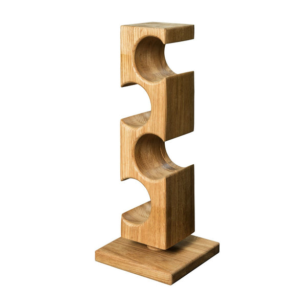 Portabottiglie in rovere NordicStory Alma, supporto per 4 bottiglie