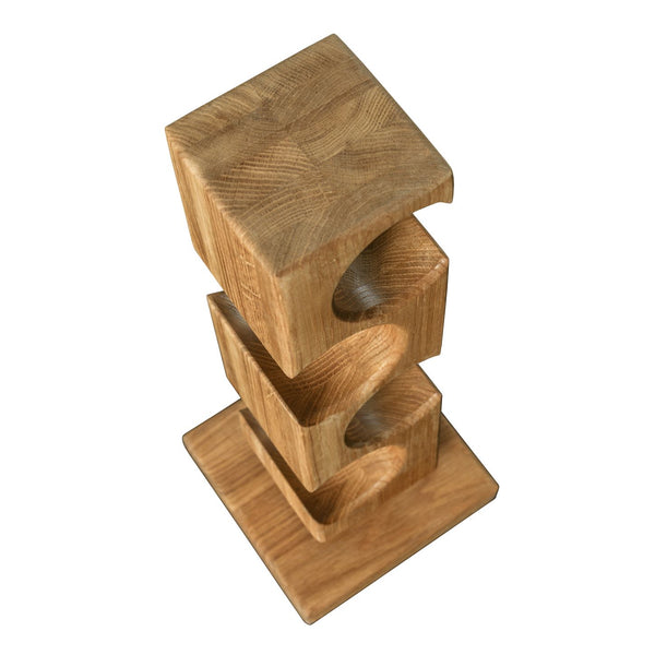 Portabottiglie in rovere NordicStory Alma, supporto per 4 bottiglie