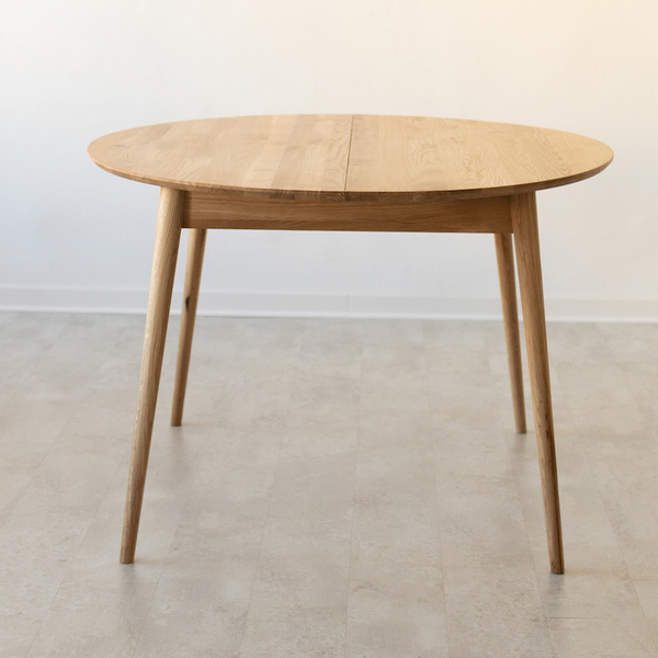 Tavolo da pranzo allungabile in rovere massiccio Escandi 4, 120-155 x 120 x 75 cm | NordicStory