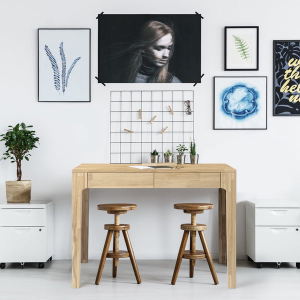 NordicStory scrivania soggiorno ufficio legno massiccio rovere 100 naturale sbiancato