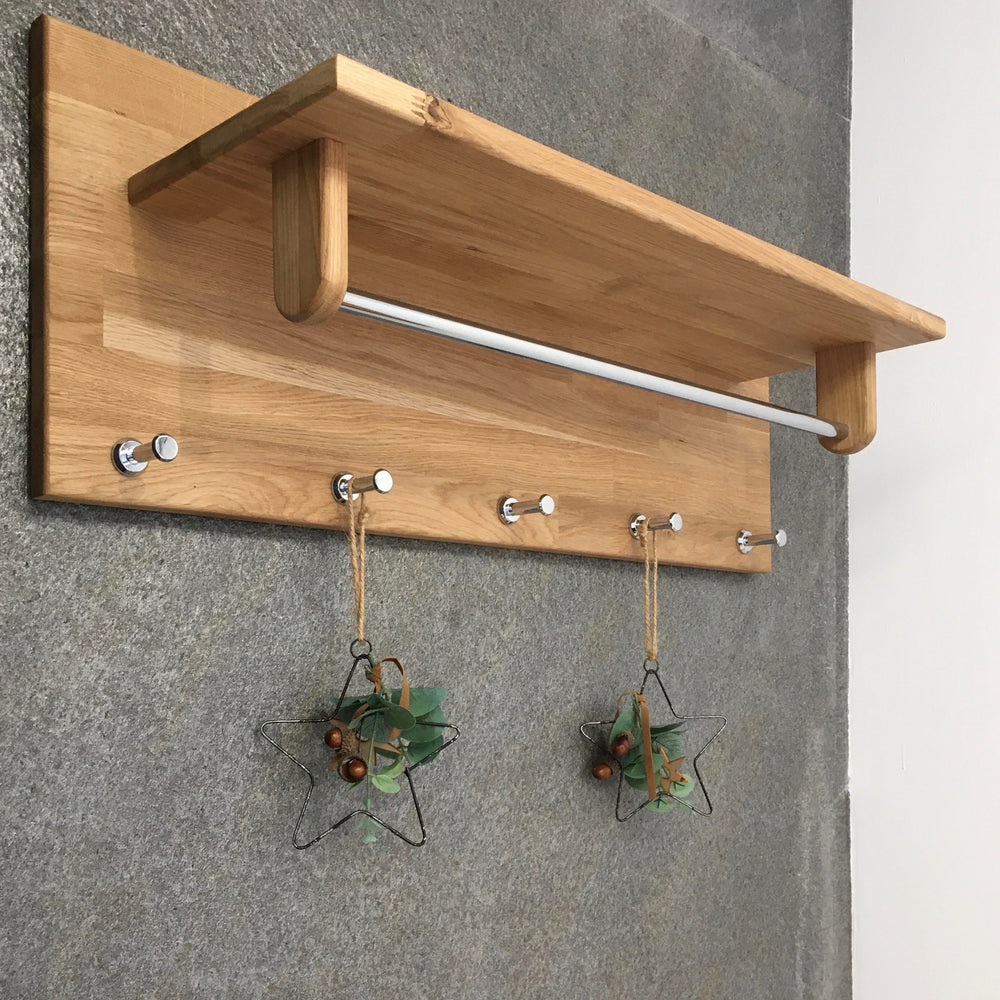 Appendiabiti da parete in rovere massiccio Litet , 81 x 30 x 30 x 24 cm | NordicStory