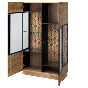 LoftStory Vetrina in legno di quercia Design industriale nordico